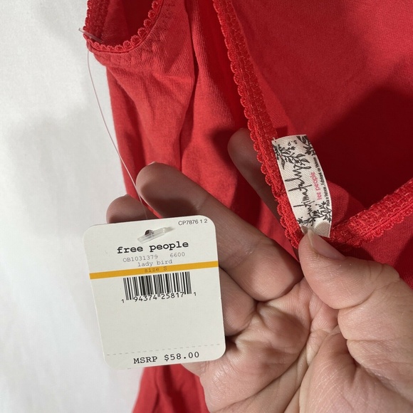 NWT $58 Free People Intimately FP [ Small ] Side of Sass Lace‎ Trim Bodysuit - Picture 11 of 12